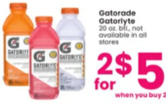 Albertsons Gatorade Gatorlyte 20 oz. offer