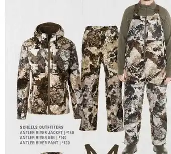 Scheels outfitters antler river jacket antler river bib antler river pant