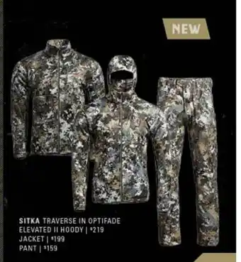 Scheels Sitka traverse in optifade elevated ii hoody jacket pant offer