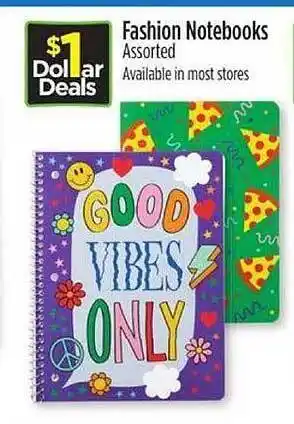 Dollar General Fashion notebooks offer