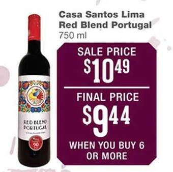 Forest Hills Food Casa santos lima red blend portugal offer