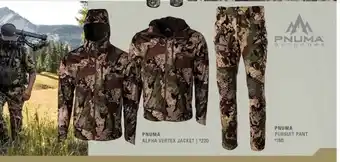 Pnuma alpha vertex jacket pnuma pursuit pant