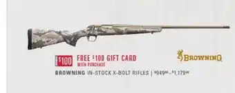 Browning in-stock x-bolt rifles