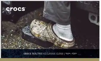 Scheels Crocs realtree v2 classic clogs offer