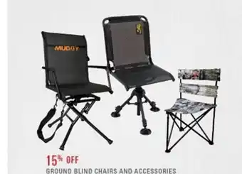 Ground blind chairs and