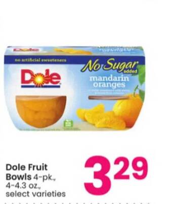 Albertsons Dole fruit bowls offer