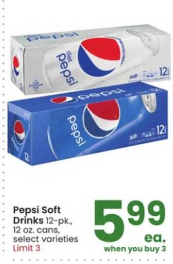 Albertsons Pepsi soft drinks offer