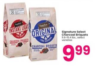 Albertsons Signature select charcoal briquets offer