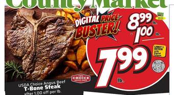 County Market Angus beef tbone steak offer