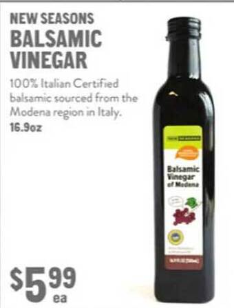 New Seasons Market New seasons balsamic vinegar offer