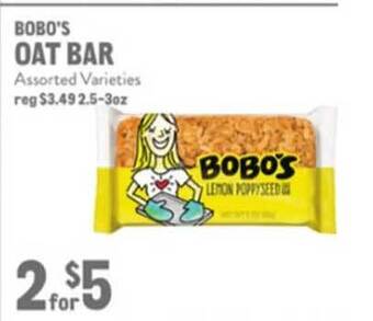 New Seasons Market Bobo's oat bar offer