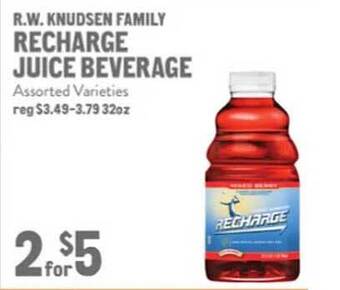 New Seasons Market R.w. knudsen family recharge juice beverage offer