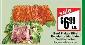 Rancho Markets Beef flanken ribs regular or marinated offer