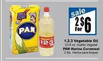 Rancho Markets 123 vegetable oil, pan harina cornmeal offer