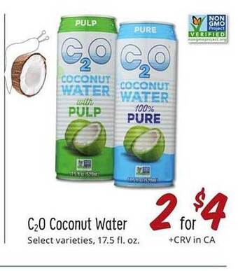 Sprouts Farmers Market C2o coconut water offer