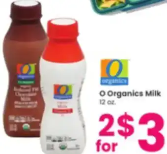 Albertsons O Organics Milk 12 oz. offer