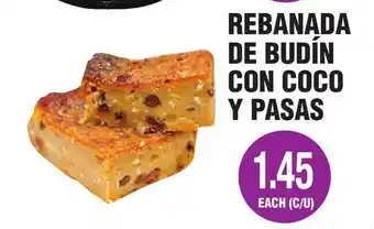 Carnicerias Jimenez Rebanada De Budin Con Coco Y Pasas offer