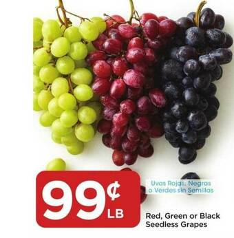 Food 4 Less Red, Green Or Black Seedless Grapes offer