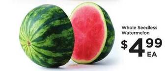 Food 4 Less Whole Seedless Watermelon offer