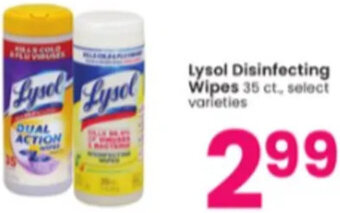 Albertsons Lysol Disinfecting Wipes 35 ct. offer