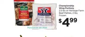 Food 4 Less Championship Wing Portions offer