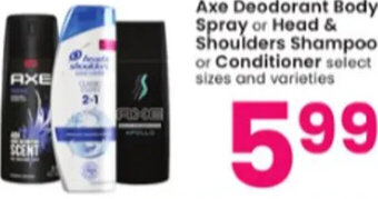 Albertsons Axe Deodorant Body Spray or Head & Shoulders Shampoo or Conditioner offer