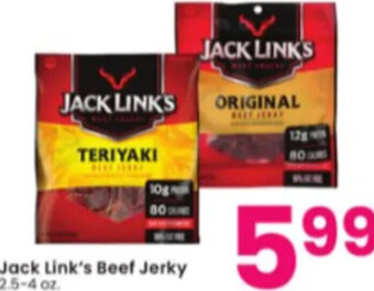 Albertsons Jack Link's Beef Jerky 2.5-4 oz. offer