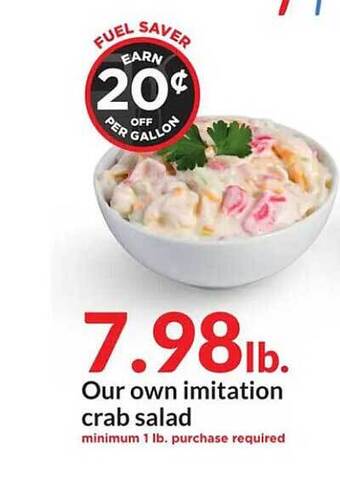 Hy-Vee Our own imitation crab salad offer