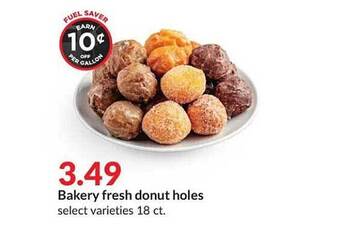 Hy-Vee Bakery fresh donut holes offer