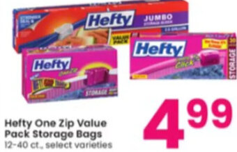 Albertsons Hefty One Zip Value Pack Storage Bags 12-40 ct. offer