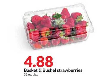 Hy-Vee Basket & bushel strawberries offer