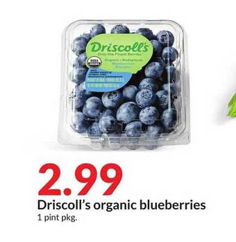 Hy-Vee Driscoll's organic blueberries offer