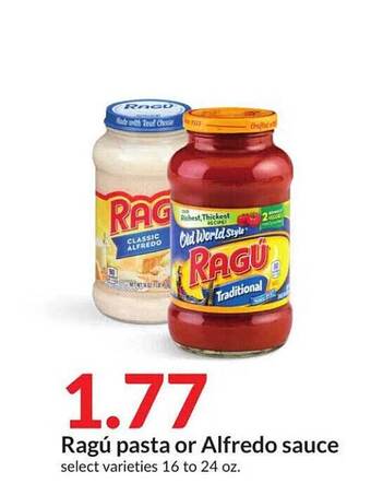 Hy-Vee Ragú pasta or alfredo sauce offer