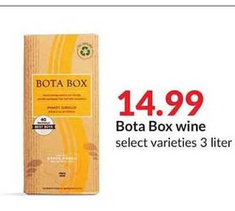 Hy-Vee Bota box wine offer