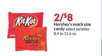 Hy-Vee Hershey's snack size candy offer