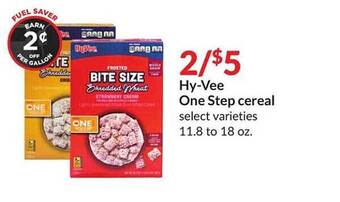 Hy-Vee Hyvee one step cereal offer