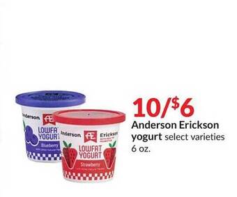 Hy-Vee Anderson erickson yogurt offer