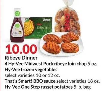 Hy-Vee Ribeye dinner offer
