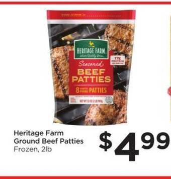 Food 4 Less Heritage farm ground beef patties offer