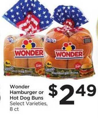Food 4 Less Wonder hamburger or hot dog buns offer