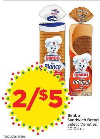 Food 4 Less Bimbo sandwich bread offer