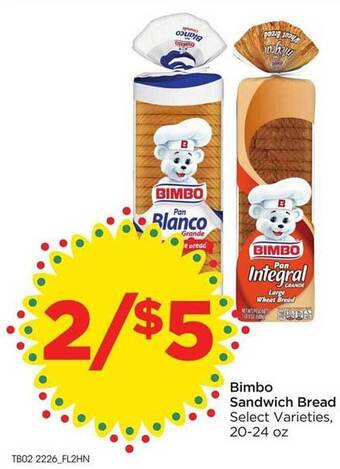 Foods Co Bimbo sandwich bread offer