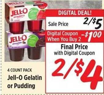 Rouses Jell-o gelatin or pudding offer