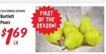 Rouses Bartlett pears offer