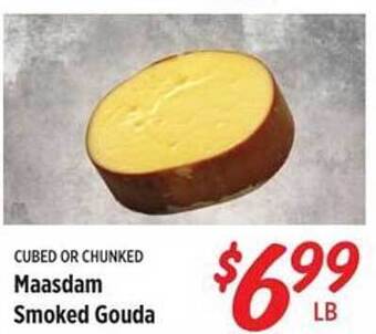 Rouses Maasdam smoked gouda offer