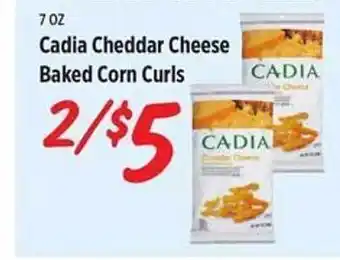 Rouses Cadia cheddar cheese baked corn curls offer