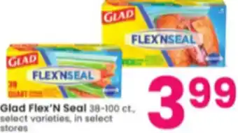 Albertsons Glad Flex'N Seal 38-100 ct. offer