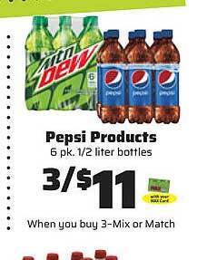 County Market Pepsi products offer