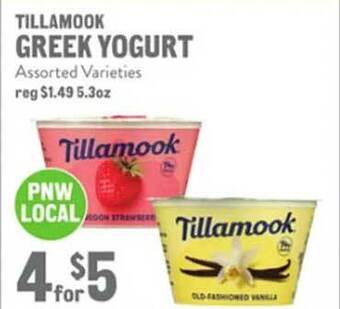 New Seasons Market Tillamook greek yogurt offer