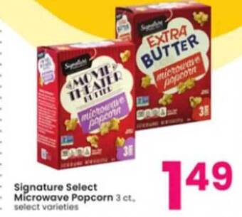 Albertsons Signature select microwave popcorn offer